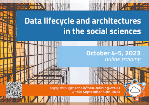 Training FOSSR online su "Data lifecycle and architectures in the social sciences"
