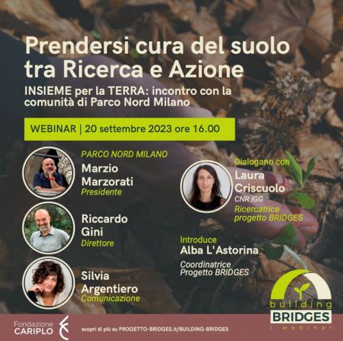 Prendersi cura del suolo tra ricerca e azione: "Insieme per la terra". Incontro con la comunità di Parco Nord Milano
