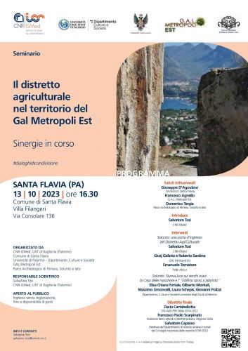 Seminario #dialoghidicondivisione. Il distretto agriculturale nel territorio del G.A.L. Metropoli Est
Sinergie in corso
