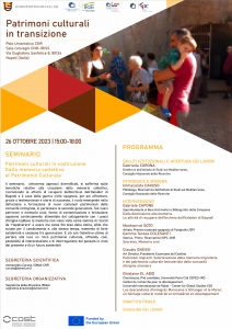 Patrimoni culturali in costruzione: dalla memoria collettiva al patrimonio culturale