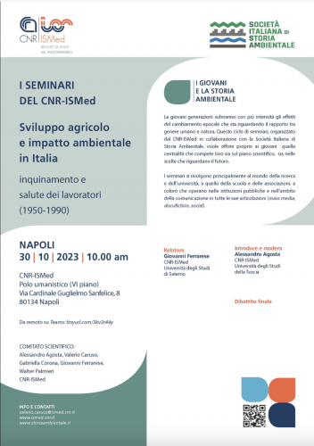 Sviluppo agricolo e impatto ambientale in Italia: inquinamento e salute dei lavoratori (1950-1990)
