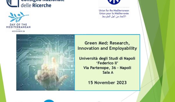 Flyer for the event Green Med: Research, Innovation and Employability