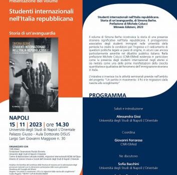 Presentazione del volume "Studenti internazionali nell'Italia repubblicana. Storia di un'avanguardia"