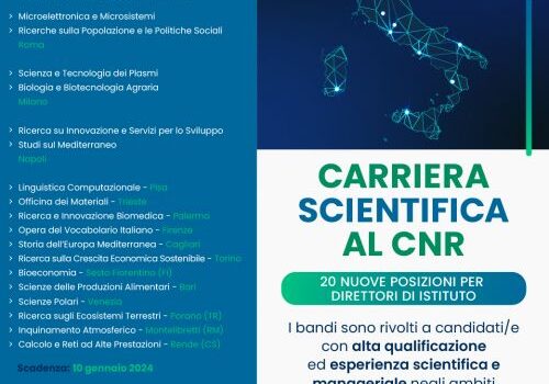 Nuove selezioni per Direttori di Istituto: 20 posizioni aperte