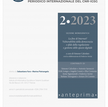 La "Rivista italiana di informatica e diritto" del Cnr-Igsg inserita tra le riviste di classe A Anvur