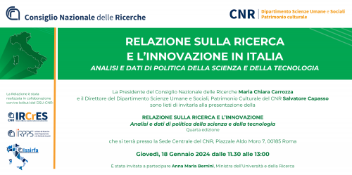 Relazione sulla ricerca e l'innovazione in Italia. Analisi e dati di politica della scienza e della tecnologia. Quarta edizione