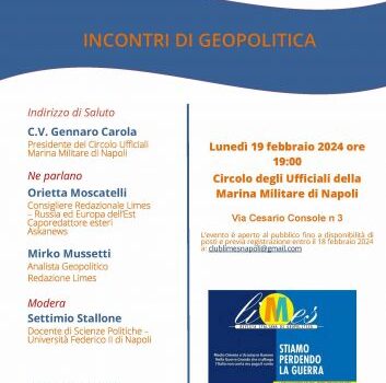 Incontri di geopolitica. Stiamo perdendo la guerra