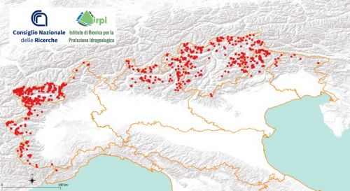 Aggiornato il catasto delle frane di alta quota nelle Alpi italiane