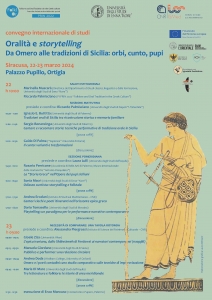 Oralità e storytelling. Da Omero alle tradizioni di Sicilia: orbi, cunto, pupi