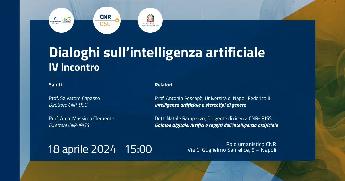Dialoghi sull’intelligenza artificiale – quarto incontro