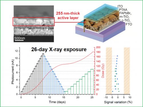 Film submicrometrici di perovskite per rivelatori di raggi X auto-alimentati ad altissima stabilità operativa