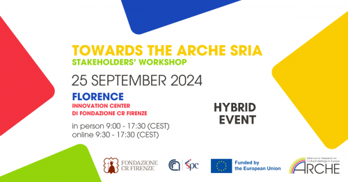Stakeholders' Workshop del progetto ARCHE a Firenze per presentare l'Agenda Strategica di Ricerca e Innovazione