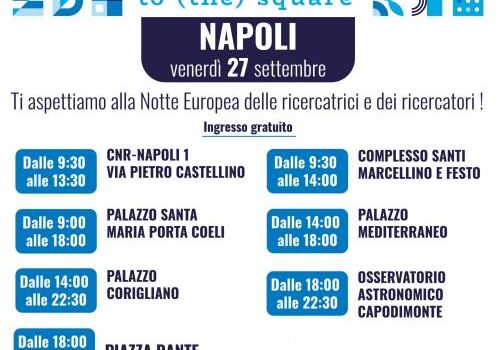 Il Cnr Iriss alla Notte Europea dei Ricercatori 2024