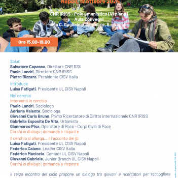 Terzo incontro del ciclo "Dialoghi sull'Educazione alla Pace"
