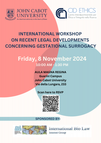 International Workshop on Recent Legal Developments Concerning Gestational Surrogacy