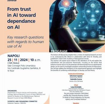From trust in AI toward dependance on AI. Key research questions with regards to human use of AI