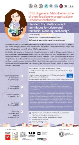 Terza Edizione del Master Universitario di II livello "Città di Genere. Metodi e tecniche di pianificazione e progettazione urbana e territoriale"