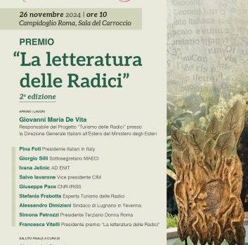 "La letteratura delle Radici": 2a edizione del Premio "Italian in Italy"
