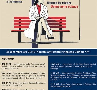 "Panchina rossa" e "Donne e scienza": al via i festeggiamenti per i 25 anni dell'Area della ricerca del Cnr di Pisa