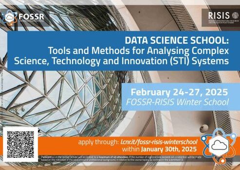 FOSSR-RISIS Data Science School "Tools and methods for analysing complex science, technology and innovation (STI) systems"