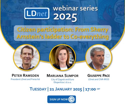 LDnet Webinar: "Citizen Participation: From Sherry Arnstein's Ladder to Co-Everything"