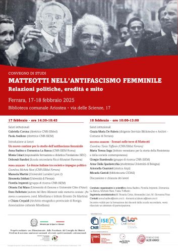 Matteotti nell'antifascismo femminile. Relazioni politiche, eredità e mito