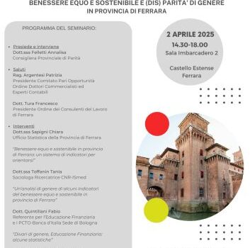 Formare e informare: Benessere equo e sostenibile e (dis)parità di genere in provincia di Ferrara