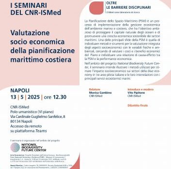 Valutazione socio economica della pianificazione marittimo costiera National Biodiversity Future Center (NBFC)