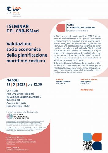 Valutazione socio economica della pianificazione marittimo costiera National Biodiversity Future Center (NBFC)