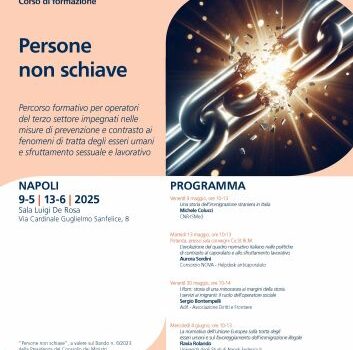 Corso di formazione per operatori del Terzo settore impegnati nella prevenzione e contrasto ai fenomeni di tratta degli esseri umani e sfruttamento
