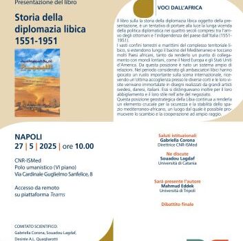 Presentazione del libro "Storia della diplomazia libica 1551-1951" di Mahmud Eddek