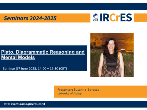 IRCrES Seminars "Plato, Diagrammatic Reasoning and Mental Models"