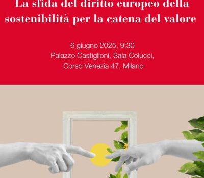 La sfida del diritto europeo della sostenibilità per la catena del valore