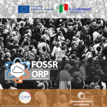 Avviato il reclutamento per l'Online Research Panel (ORP) del progetto FOSSR