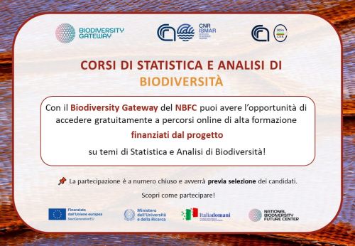 Nuova opportunità di Alta Formazione con il Biodiversity Gateway