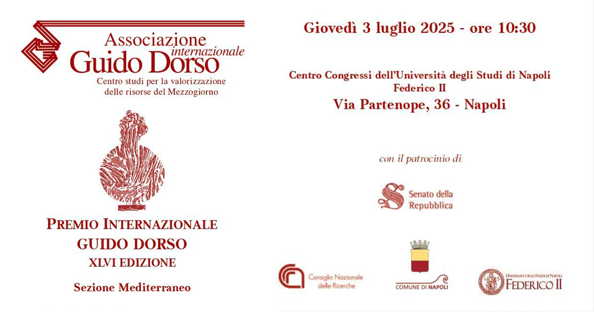 Il direttore CNR DSU alla XLVI edizione del Premio Dorso