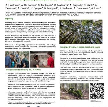"RiViVe": ripensare la biodiversità attraverso connessioni profonde tra saperi, luoghi e persone