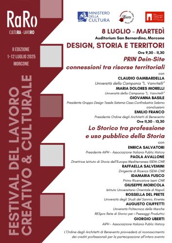 "Lo Storico tra professione e uso pubblico della Storia". II Edizione del Festival del Lavoro Creativo e Culturale