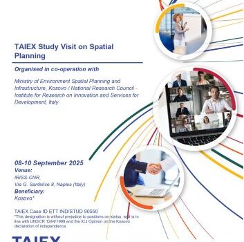 TAIEX Study Visit a Napoli: al Cnr Iriss confronto Italia-Kosovo sulla pianificazione territoriale