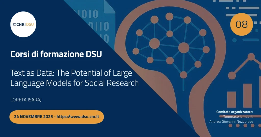 corso di formazione dsu Text as Data: The Potential of Large Language Models for Social Research