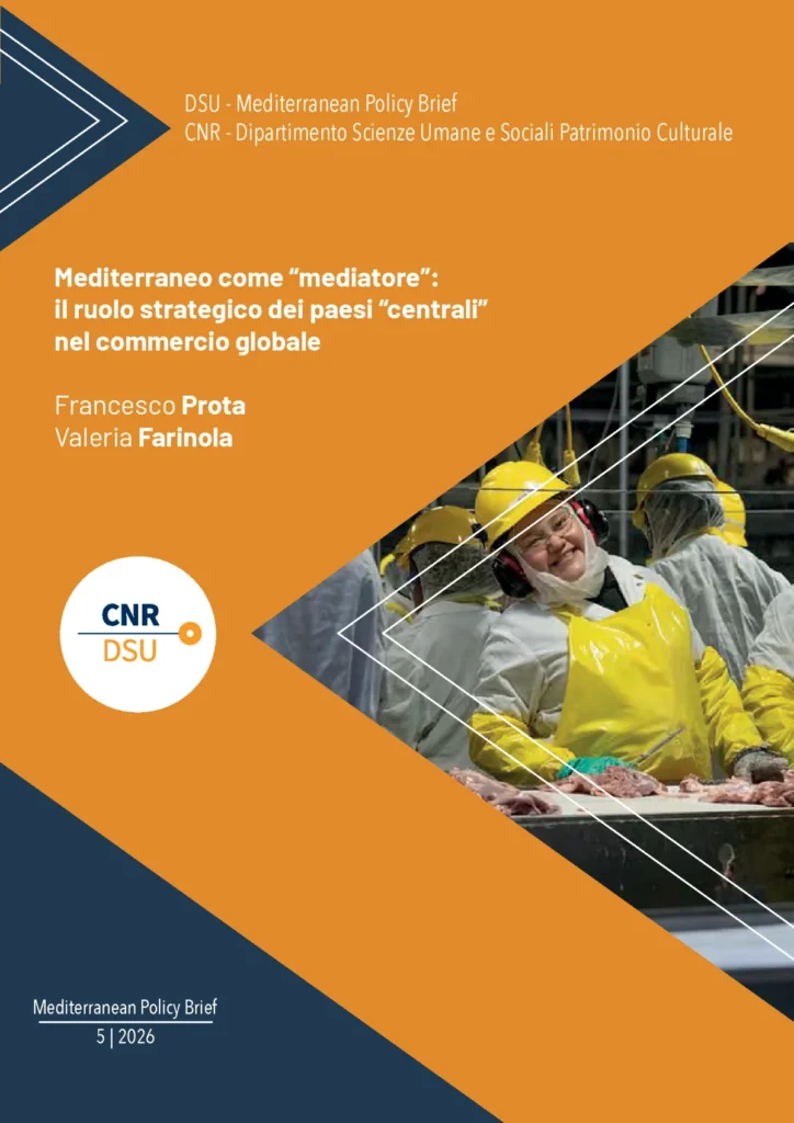 Copertina di Mediterraneo come “mediatore”: il ruolo strategico dei paesi “centrali” nel commercio globale