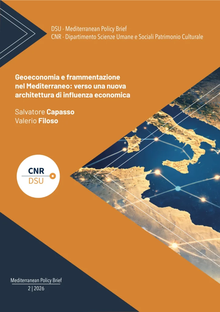 Copertina di Geoeconomia e frammentazione nel Mediterraneo: verso una nuova architettura di influenza economica